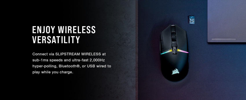 SLIPSTREAM WIRELESS, wireless mouse, wireless gaming mouse, bluetooth gaming mouse